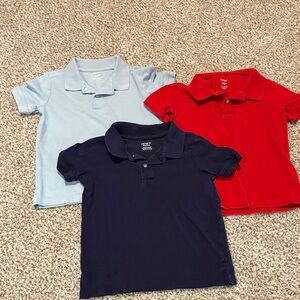 Carter's Polo Trio in Red, Light Blue & Navy